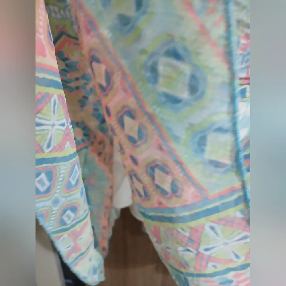 Ruby Rd. Light Blue Multi-Print Summer Skirt - Picture 2 of 5